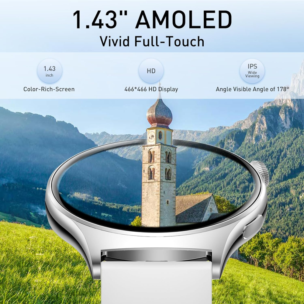 Smartwatch Reloj Inteligente AMOLED HD Llamadas Ritmo Cardíaco Sueño
