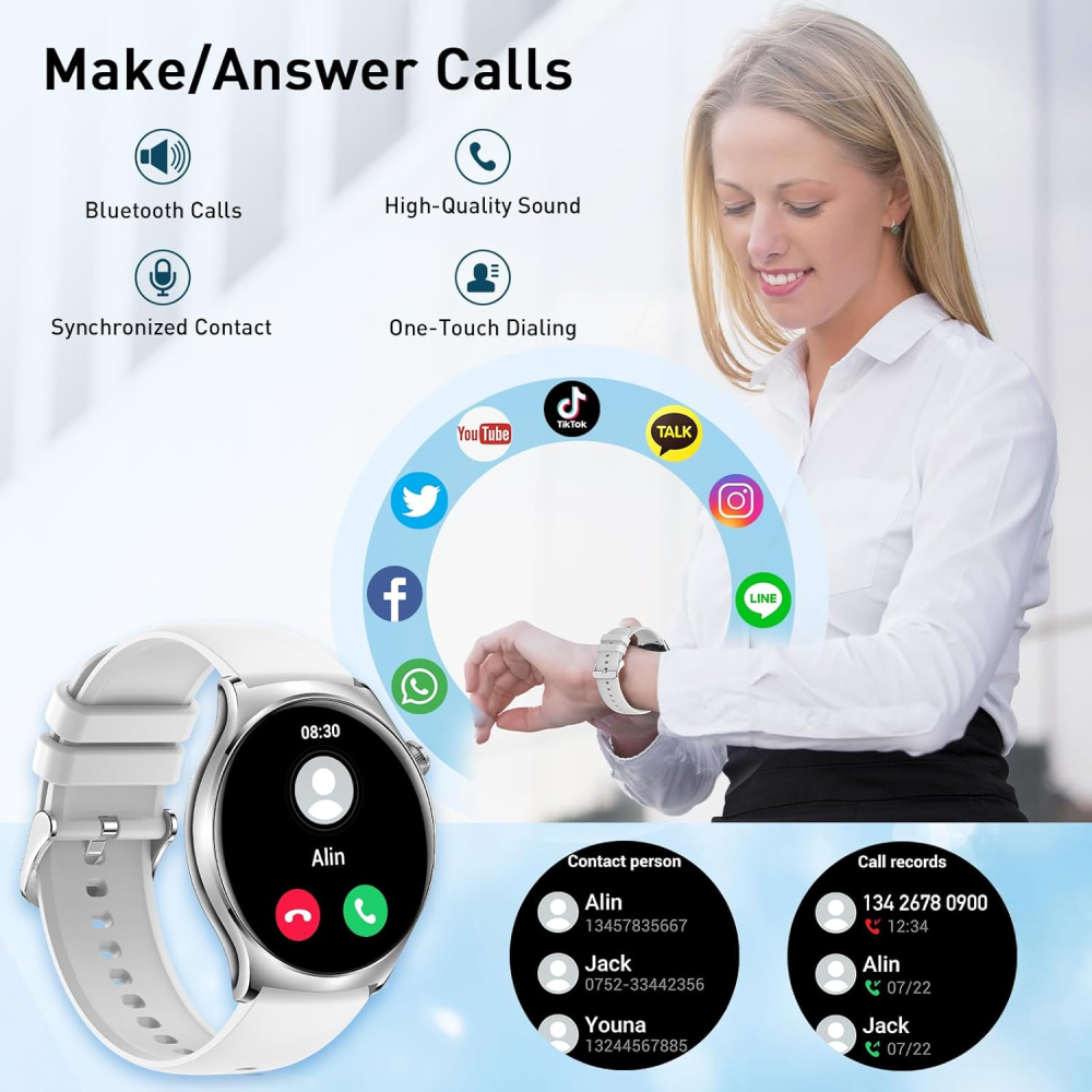 Smartwatch Reloj Inteligente AMOLED HD Llamadas Ritmo Cardíaco Sueño