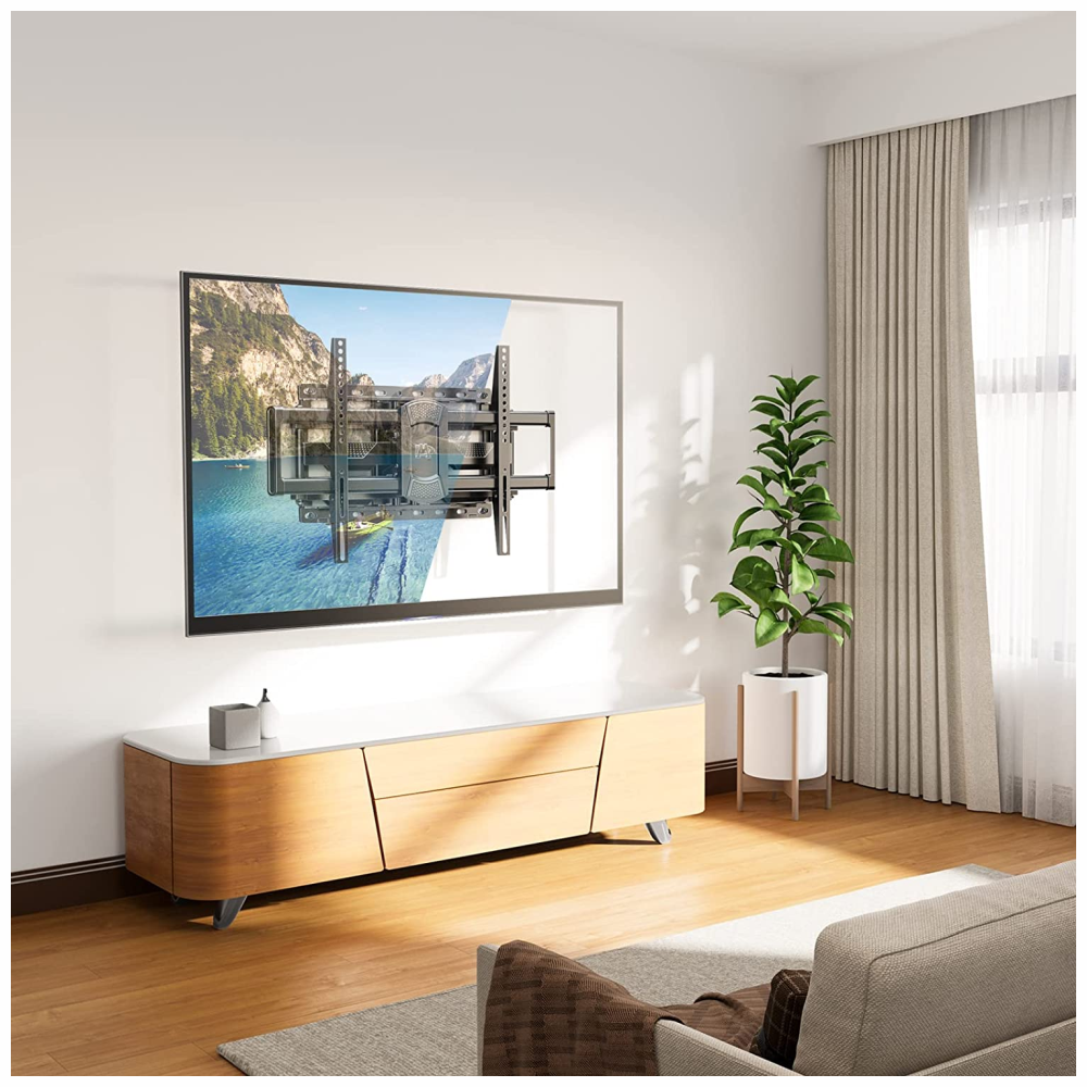 Soporte TV 20 65 Pulgadas Doble Brazo Escualizable Giratorio 45kg