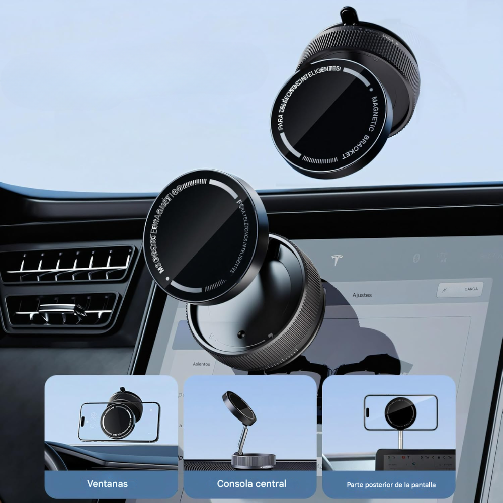 Soporte Celular Magnético Succión Vacío Carro Escritorio Universal