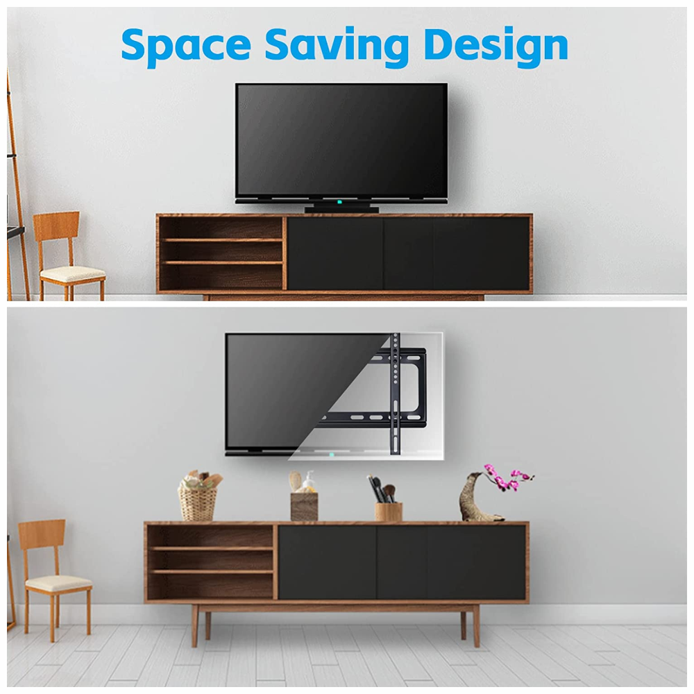 Soporte Pared Fijo TV 26 63 Pulgadas HD602B 50kg Acero Delgado