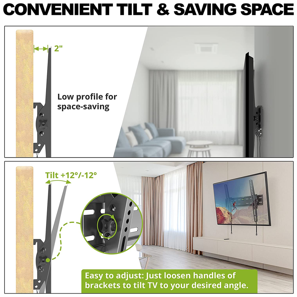 Soporte Pared Fijo Inclinable TV 14 55 Pulgadas 40kg VESA 200