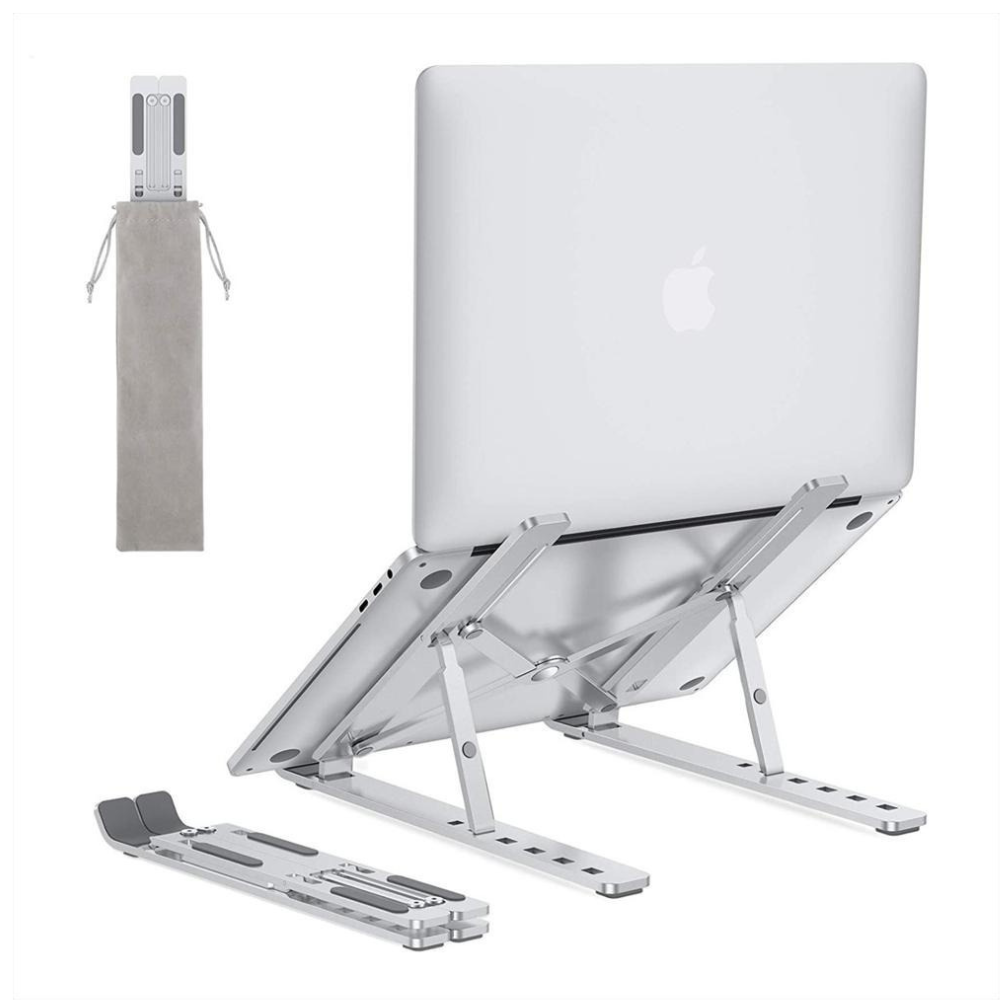 Soporte Portátil Laptop Aluminio Ergonómico 7 Niveles Plegable Tablet