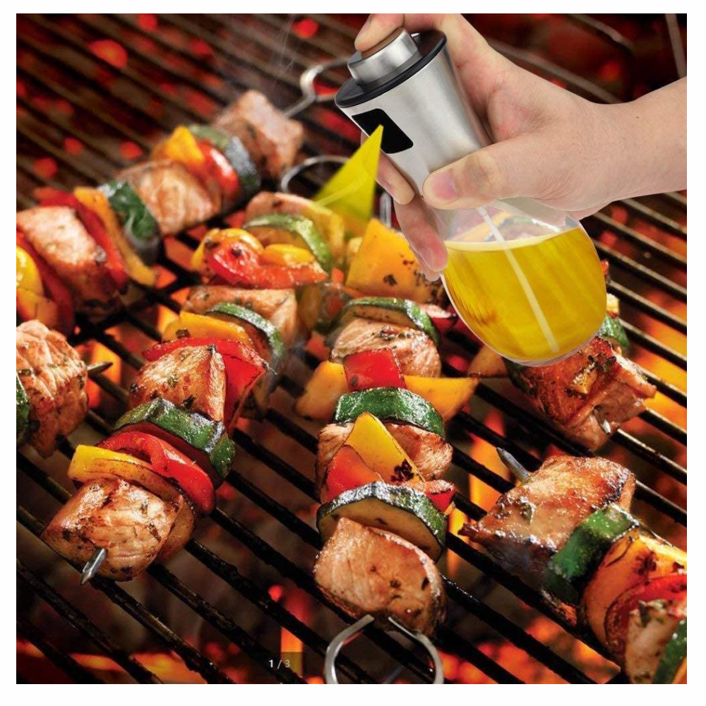Rociador Aceite Spray Vidrio 100ml Acero 304 Escala Cocina Ensaladas