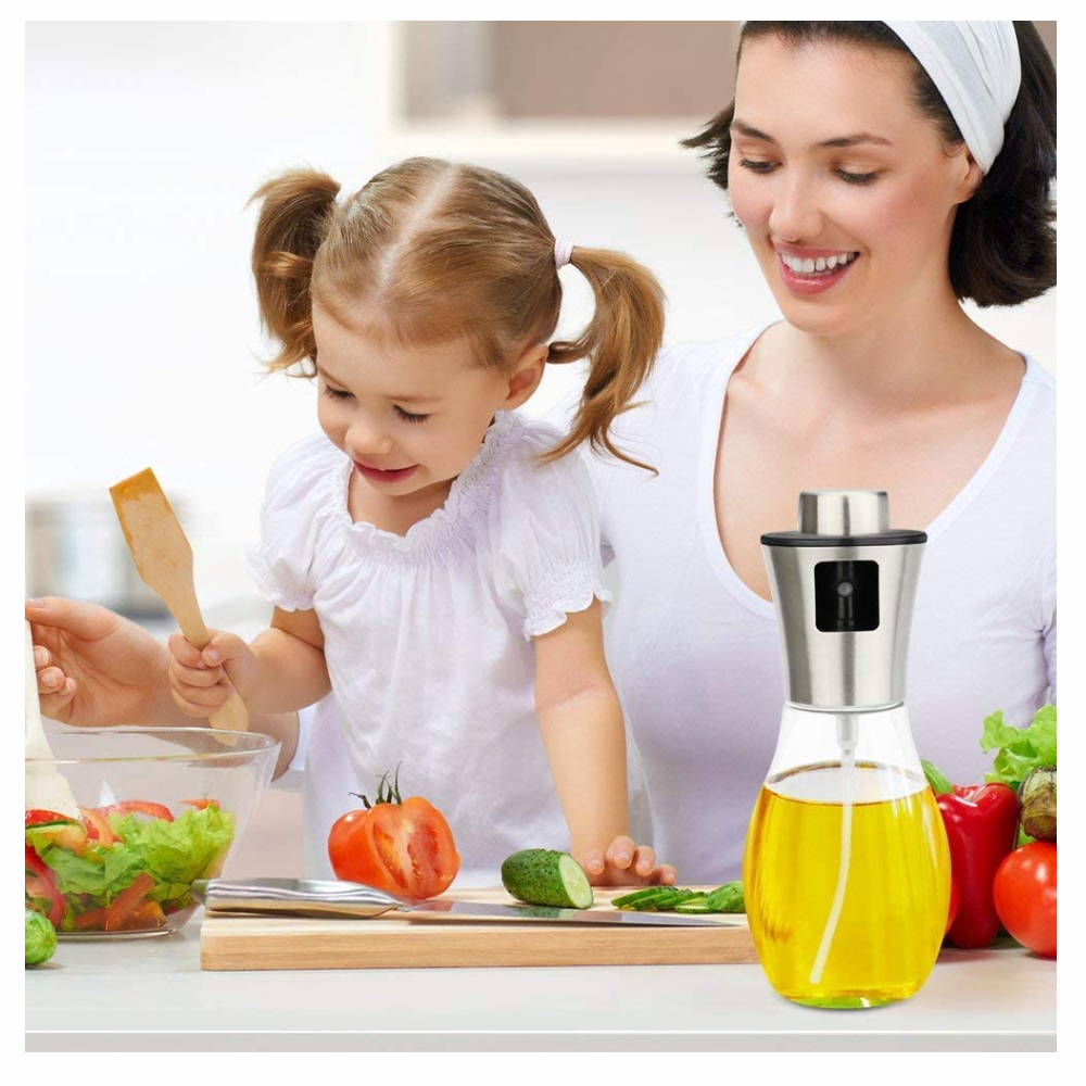 Rociador Aceite Spray Vidrio 100ml Acero 304 Escala Cocina Ensaladas