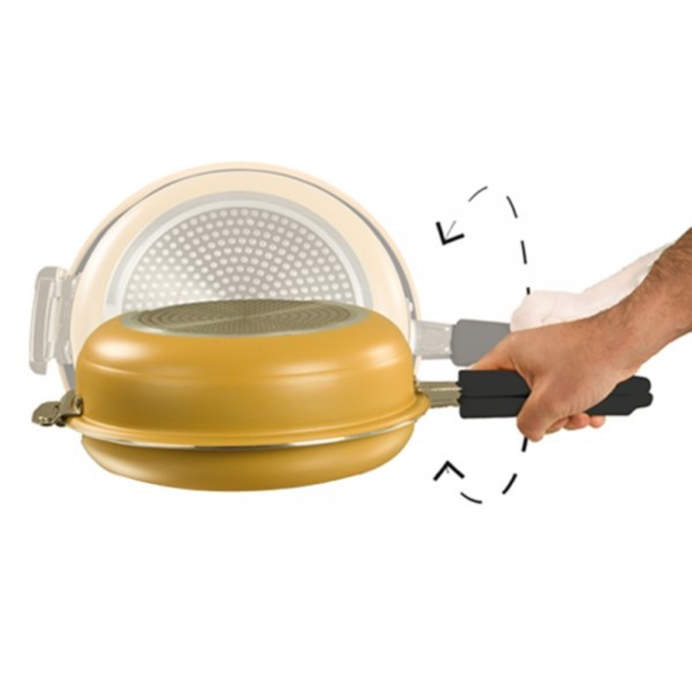 Sartén Doble Swisshome Deluxe 26cm Cerámica Antiadherente 3 Válvulas