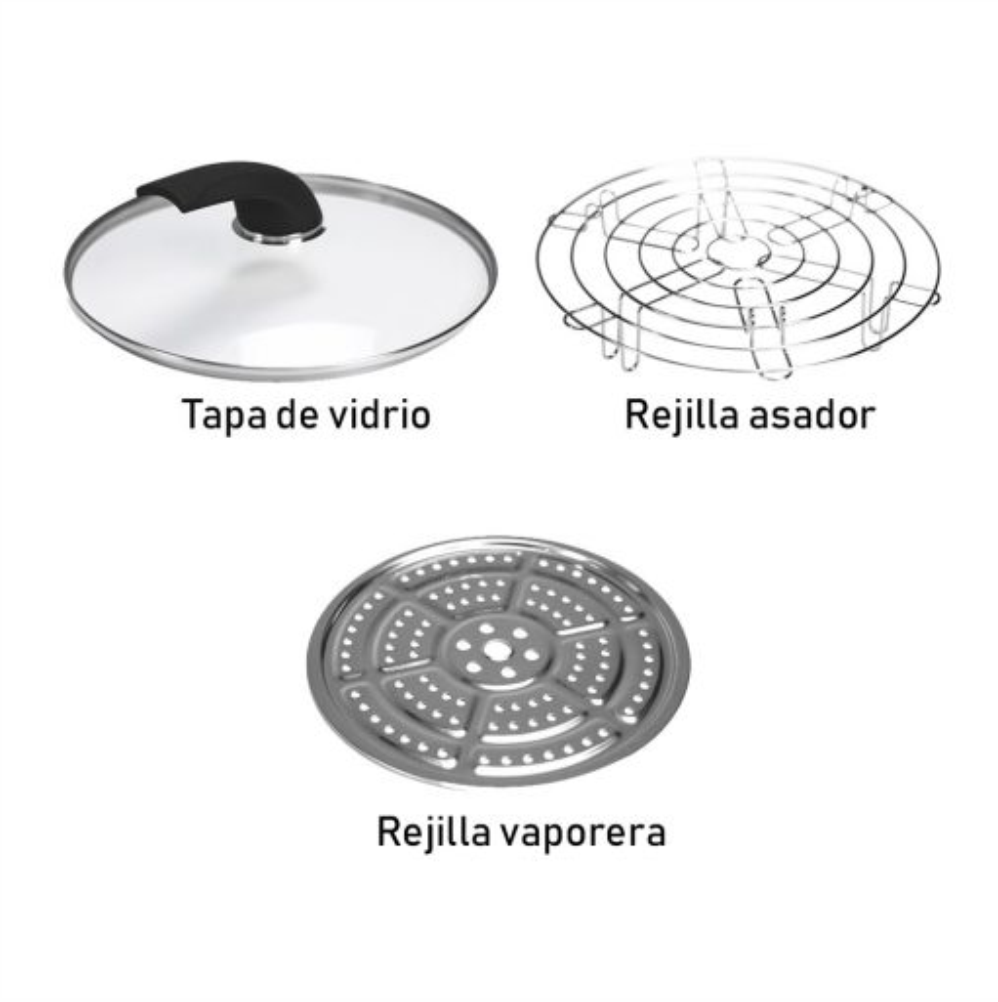 Sartén Doble Swisshome Deluxe 26cm Cerámica Antiadherente 3 Válvulas