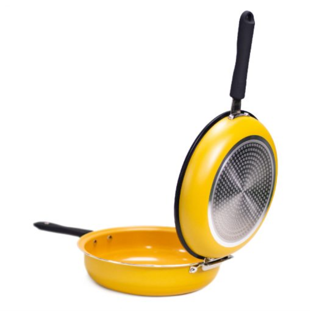 Sartén Doble Swisshome Deluxe 26cm Cerámica Antiadherente 3 Válvulas