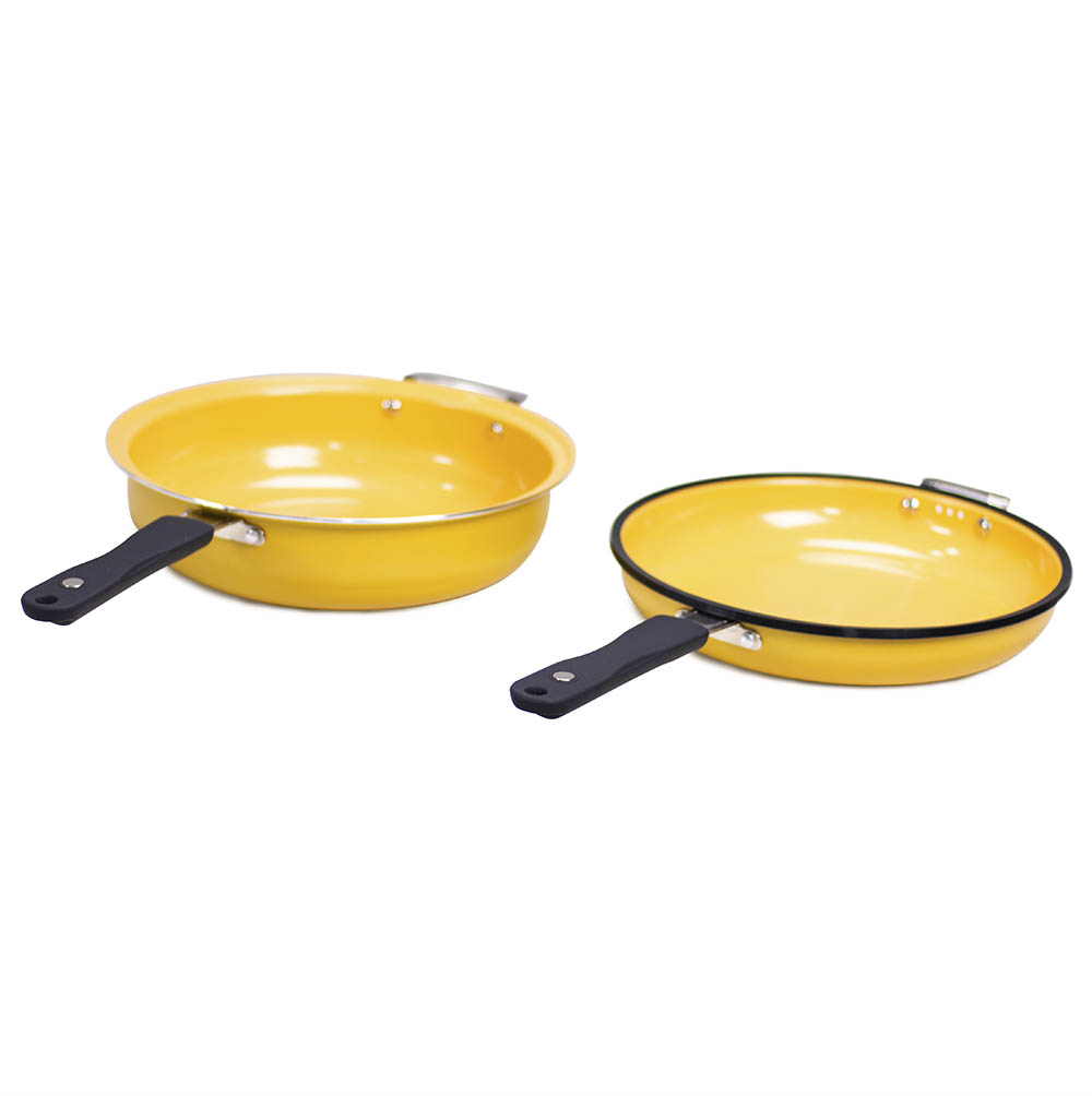Sartén Doble Swisshome Deluxe 26cm Cerámica Antiadherente 3 Válvulas