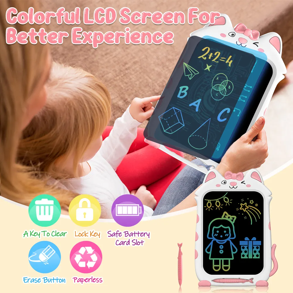 Tablero Mágico LCD Niños Dibujo Escritura 8.5 Pulgadas Animales