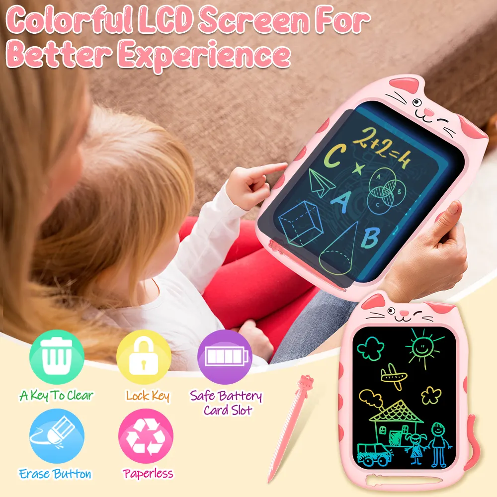 Tablero Mágico LCD Niños Dibujo Escritura 8.5 Pulgadas Animales
