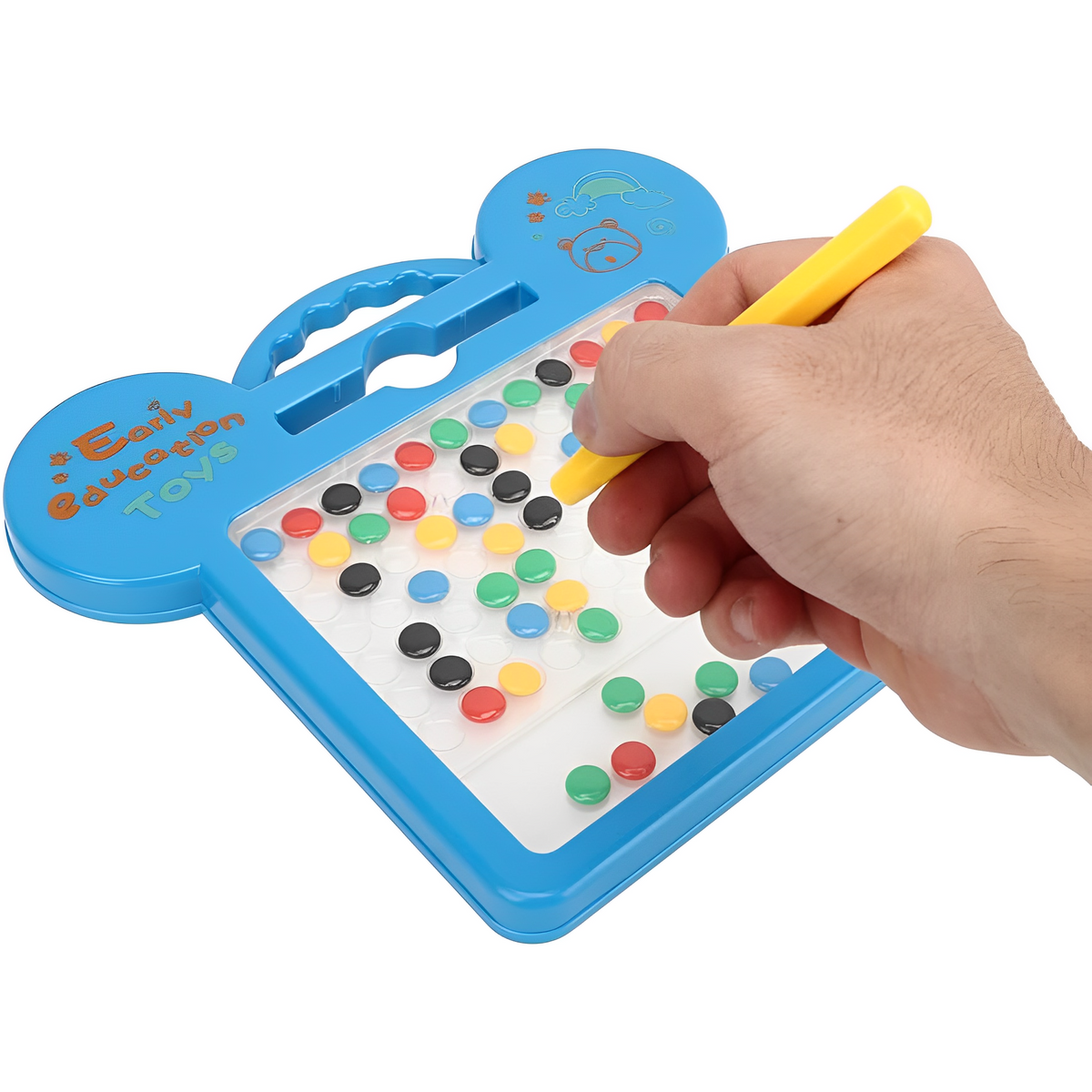 Tablero Magnético Dibujo Niños Didáctico Bolitas Colores 12 Tarjetas
