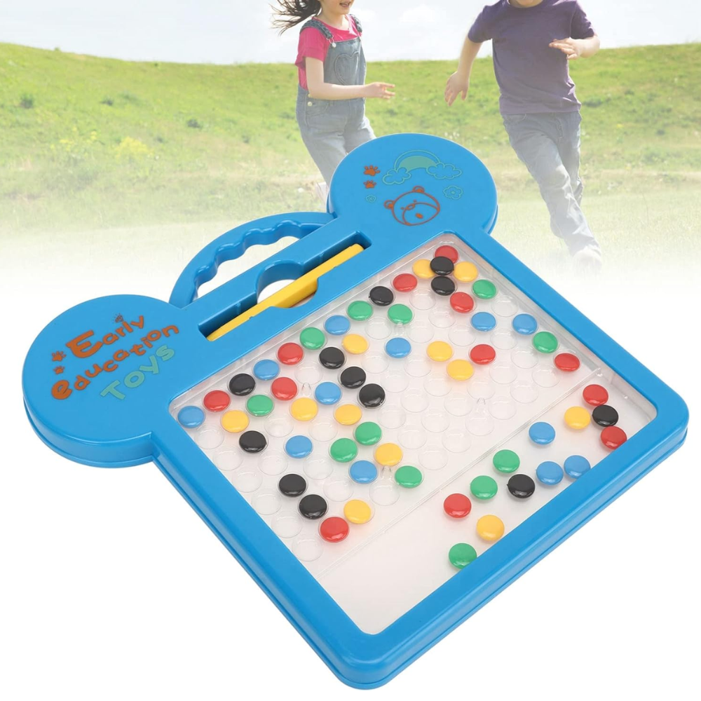 Tablero Magnético Dibujo Niños Didáctico Bolitas Colores 12 Tarjetas