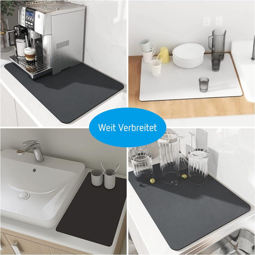 Tapete Absorbente Cocina Escurridor Platos 50x40cm Secado Rápido