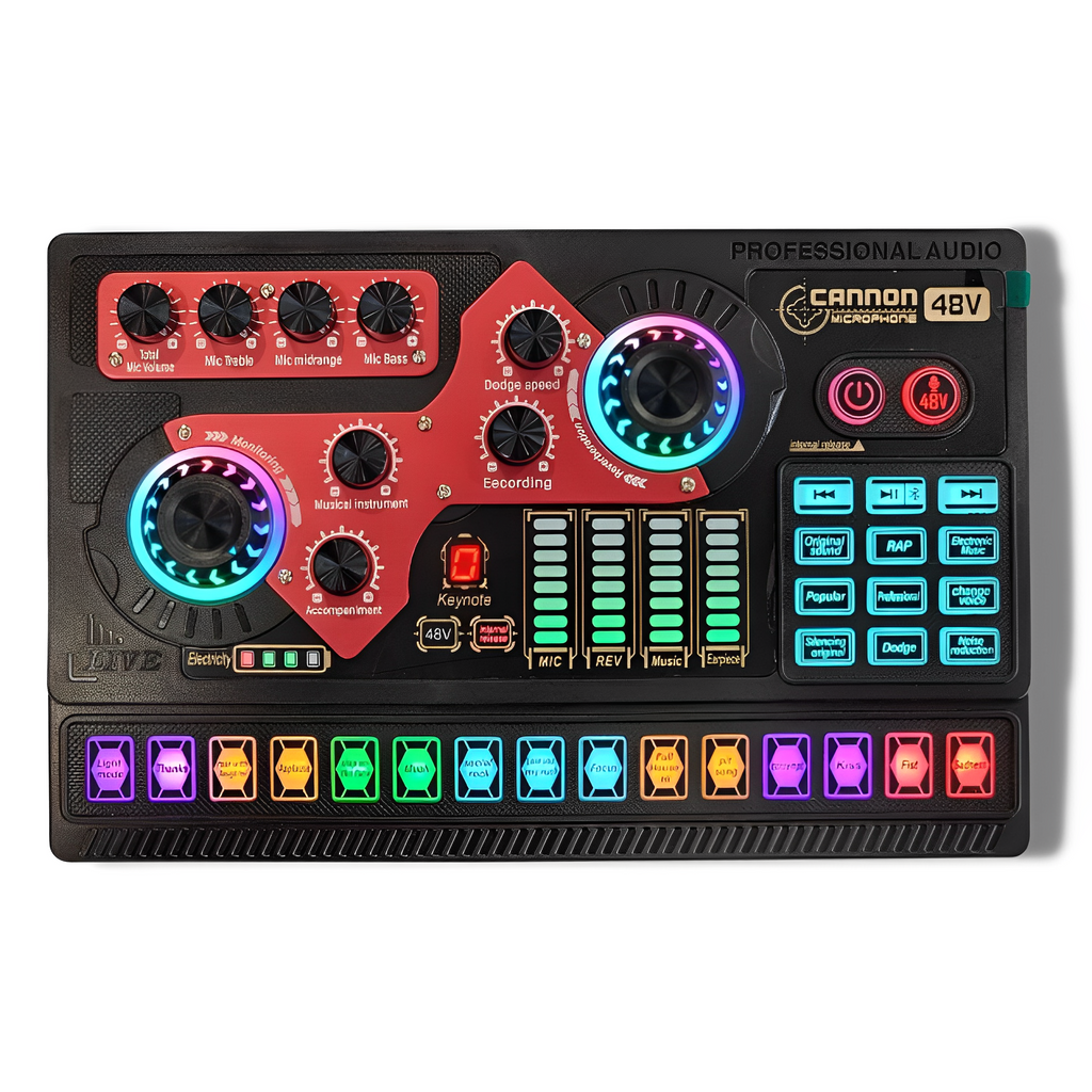 Parlante Karaoke Bluetooth Tarjeta Sonido Mezclador 2 Micrófonos UHF