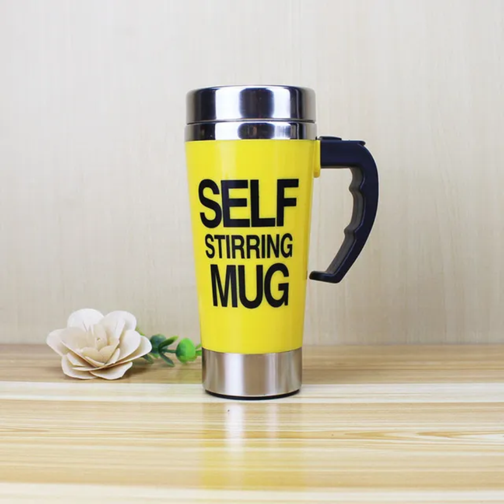 Mug Mezclador Eléctrico Taza Autorevolvente 200ml Acero Café Leche