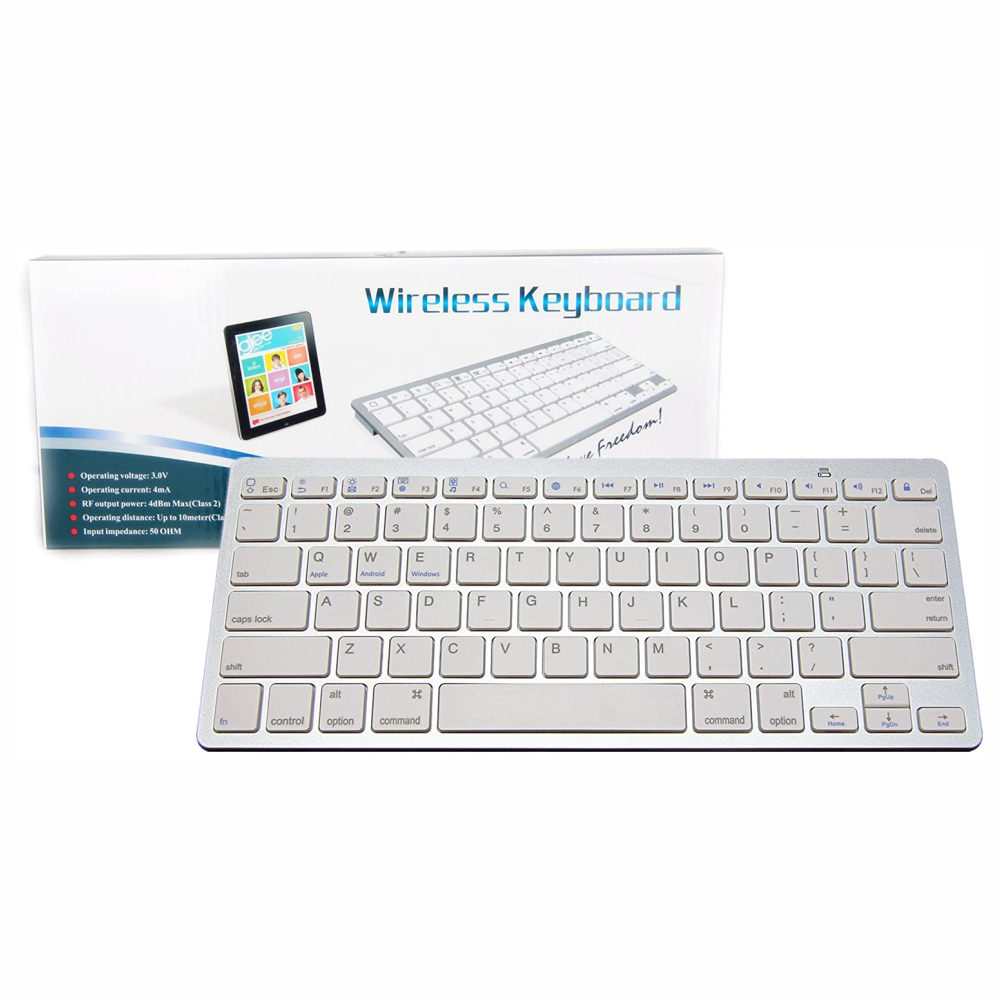 Teclado Bluetooth Inalámbrico Delgado Tablet Celular PC Compatible Mac