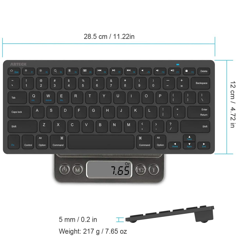 Teclado Bluetooth Inalámbrico Delgado Tablet Celular PC Compatible Mac