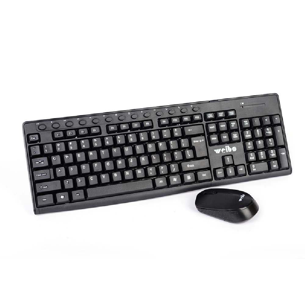 Combo Teclado Mouse Inalámbrico Weibo 8012 Receptor USB 2.4GHz