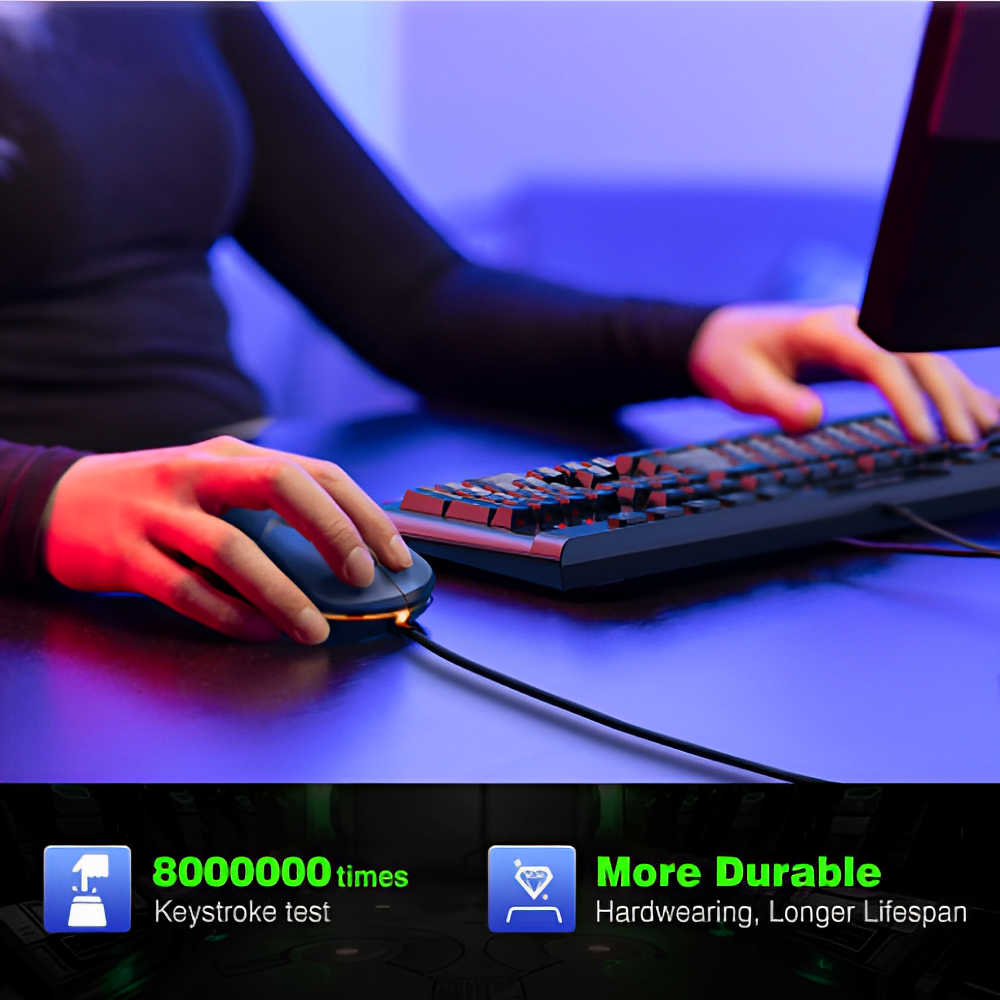 Combo Teclado Mouse Gamer Onikuma G21 Luces RGB USB 6400 DPI PC