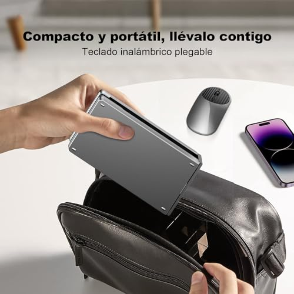 Teclado Plegable Bluetooth Recargable Tecla Ñ Celular Tablet PC Mini