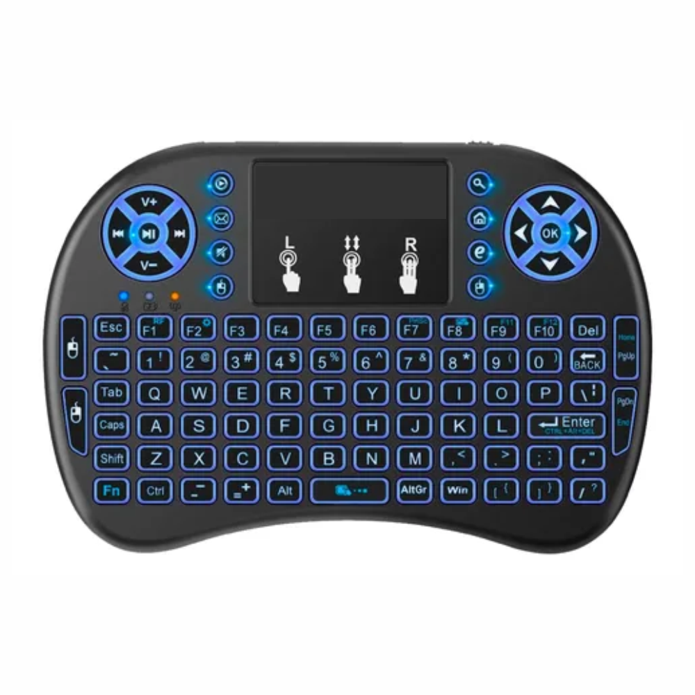 Mini Teclado Inalámbrico Touchpad LED TV Box Smart TV PC Recargable