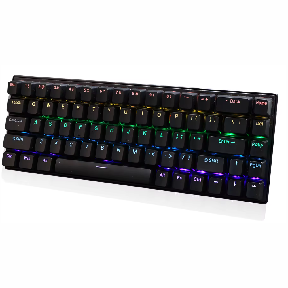 Teclado Semimecánico Gamer RGB Teclas Intercambiables Tipo C Letra Ñ