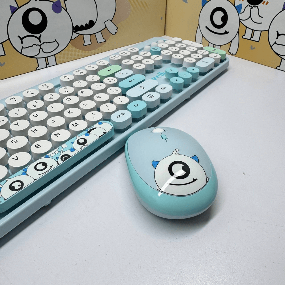 Combo Teclado Mouse Inalámbrico Weibo WB-216 Recargable 2.4GHz Colores