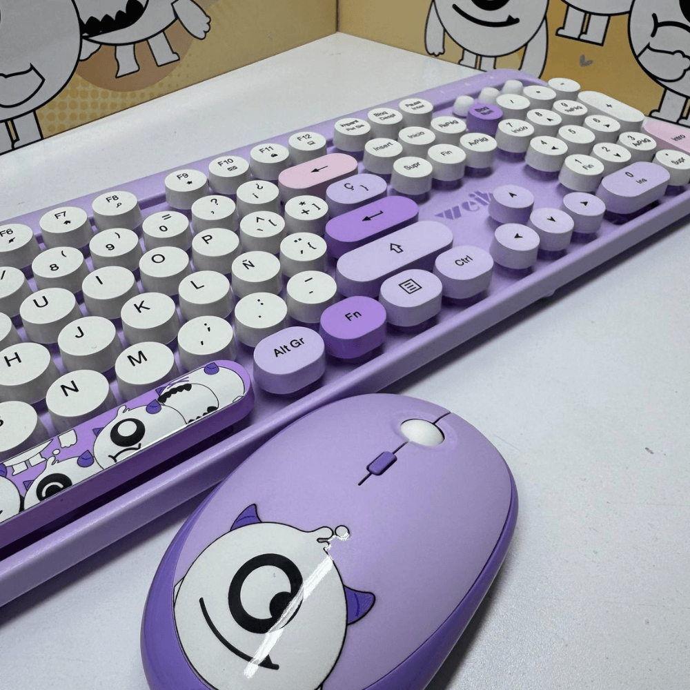 Combo Teclado Mouse Inalámbrico Weibo WB-216 Recargable 2.4GHz Colores