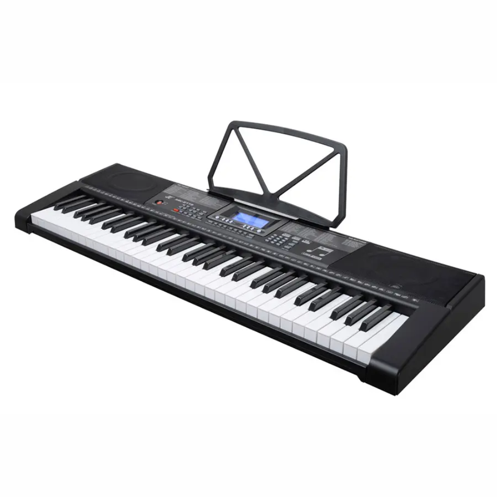 Teclado Musical Piano 61 Teclas Iluminadas MK-2115 Pedal USB MIDI