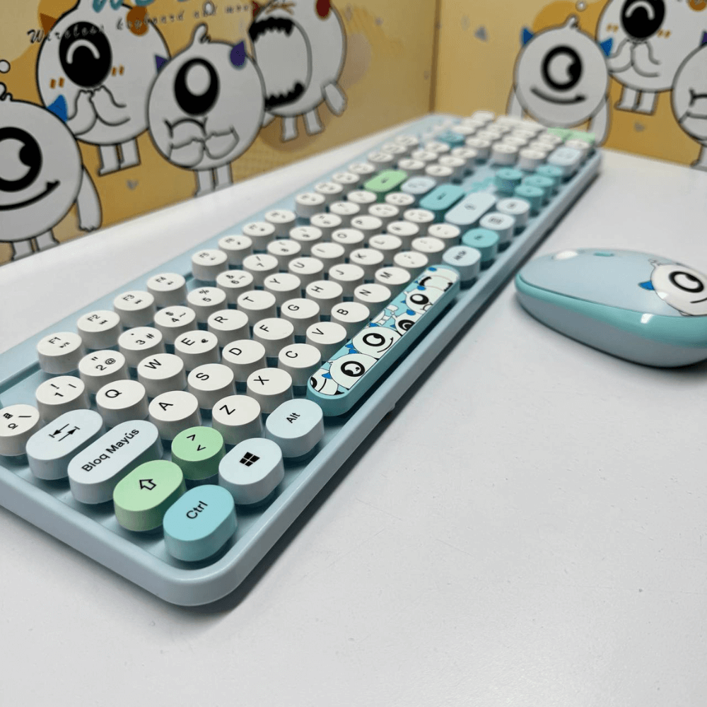 Combo Teclado Mouse Inalámbrico Weibo WB-216 Recargable 2.4GHz Colores