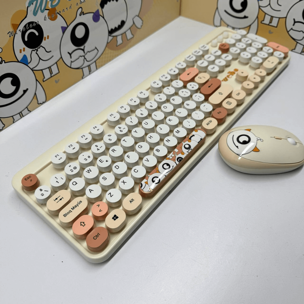 Combo Teclado Mouse Inalámbrico Weibo WB-216 Recargable 2.4GHz Colores