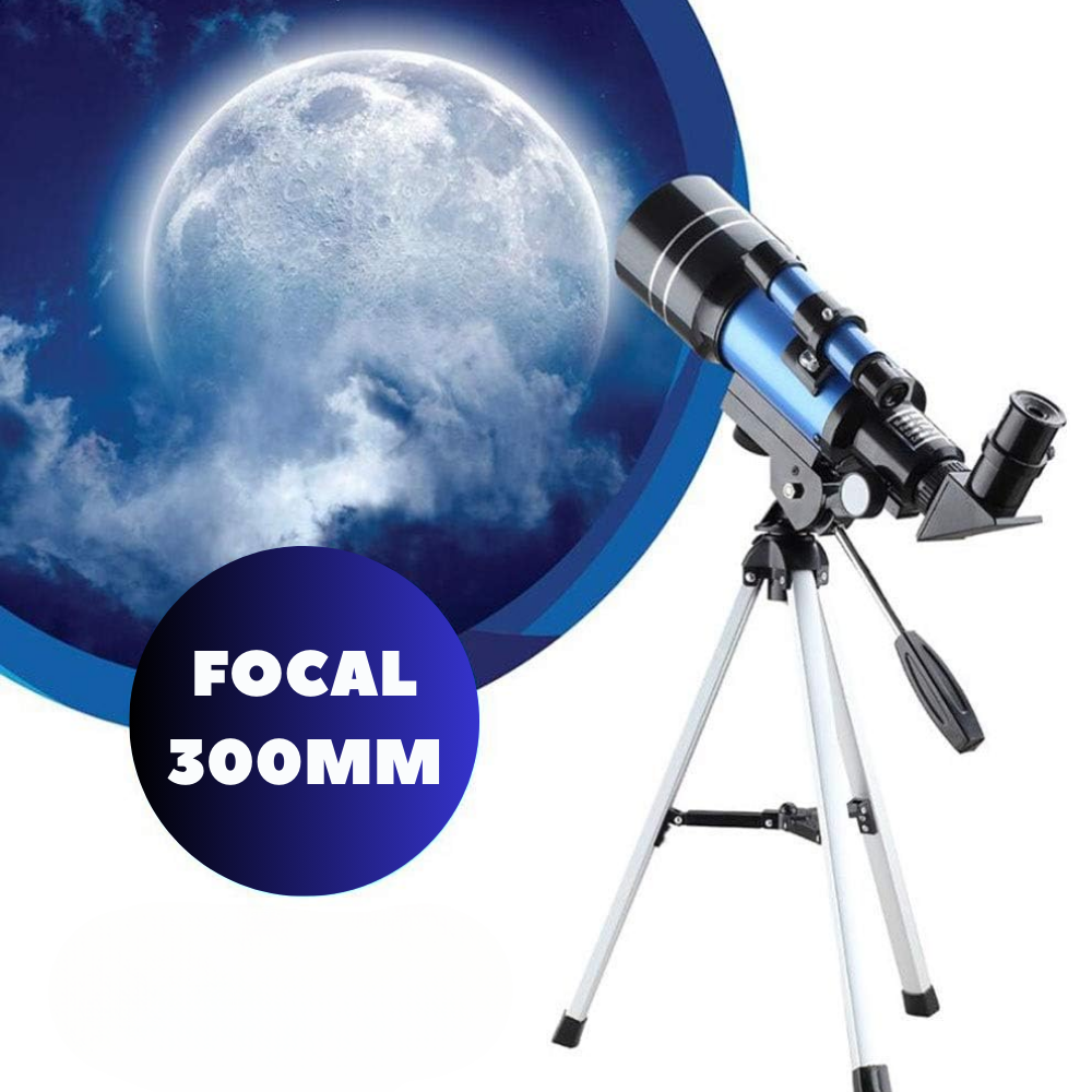Telescopio Astronómico Refractor 70300 Trípode 3 Oculares Barlow 150x