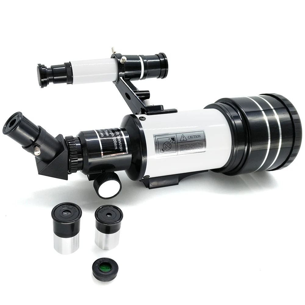 Telescopio Astronómico Refractor 70300 Trípode 3 Oculares Barlow 150x