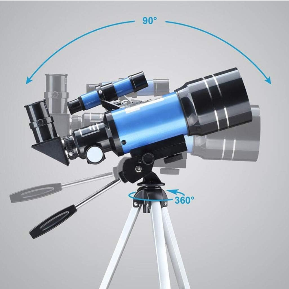Telescopio Astronómico Refractor 70300 Trípode 3 Oculares Barlow 150x