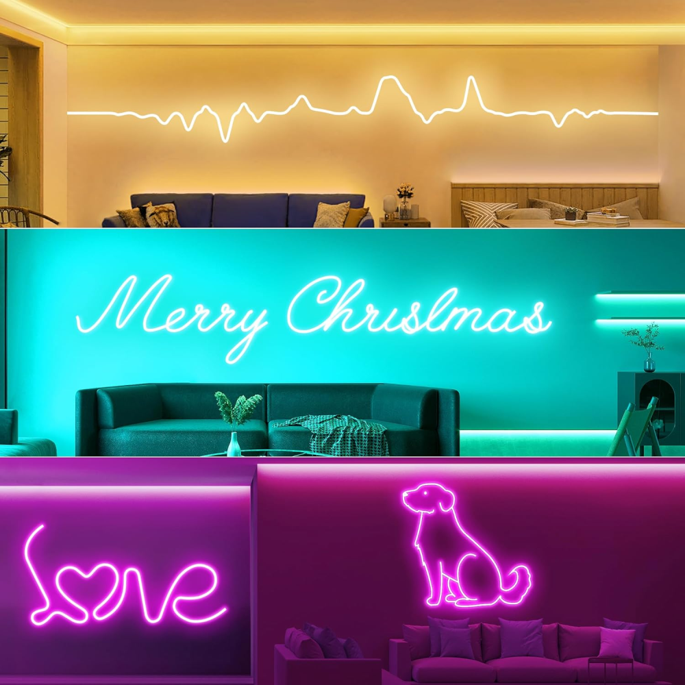 Cinta Neón LED RGB 5 Metros Rítmica Micrófono App Alexa Control Remoto