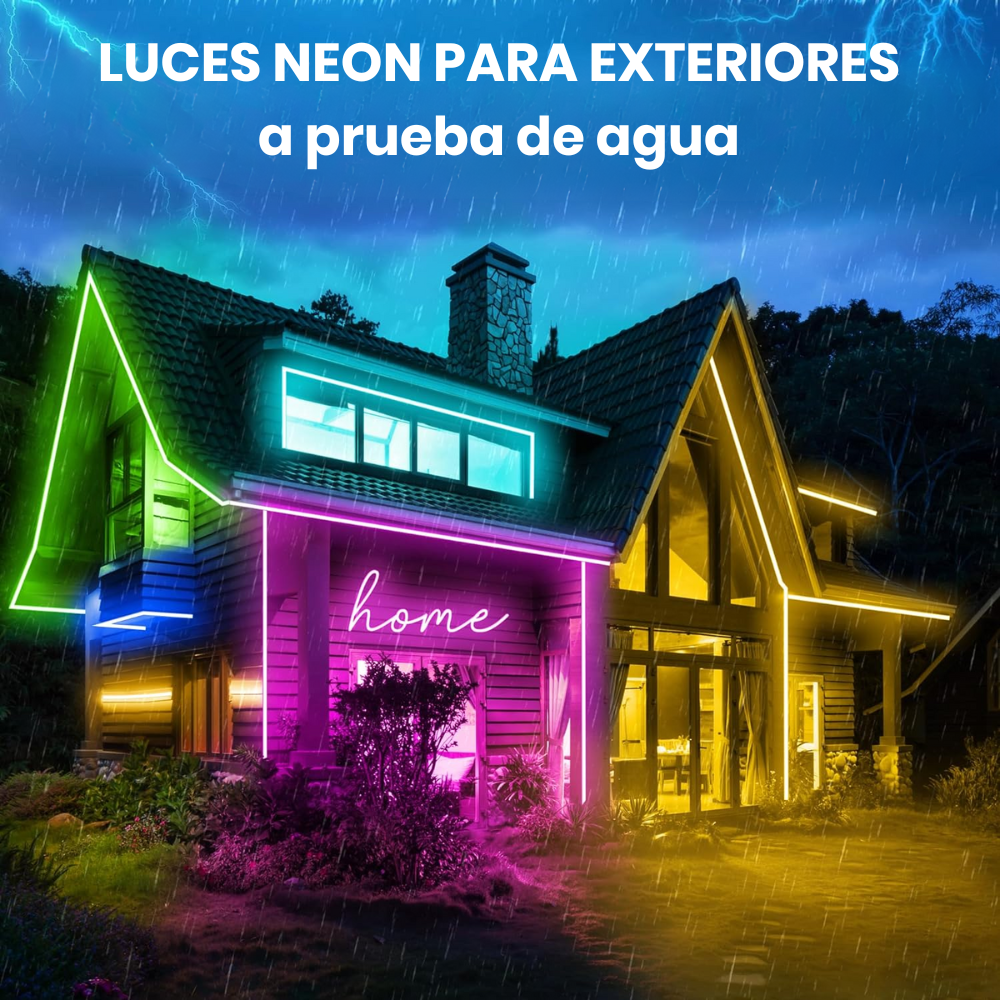 Cinta Neón LED RGB 5 Metros Rítmica Micrófono App Alexa Control Remoto