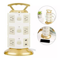 Torre Multitoma 3 Niveles 11 Tomas 2 USB 2500W Interruptores Cable 3m