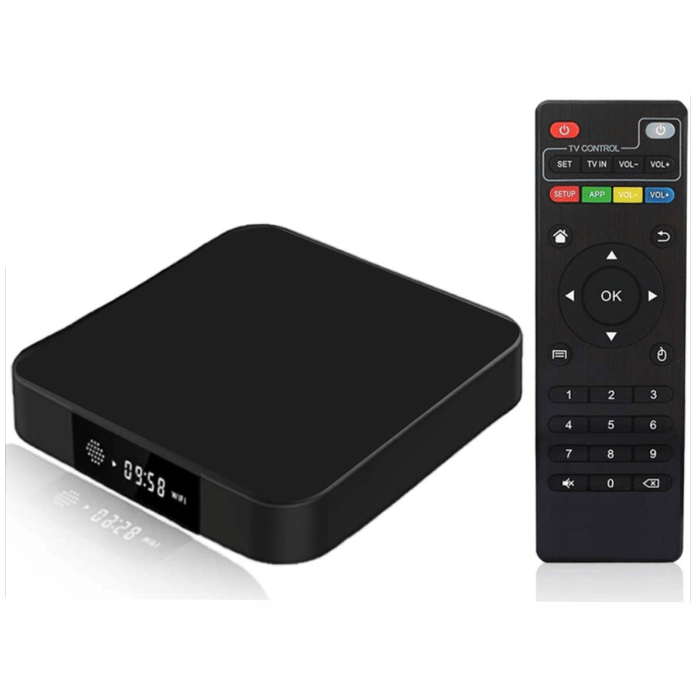 TV Box Android 11 4K 2GB 16GB Pantalla LED Bluetooth Control Teclado