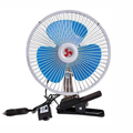 Ventilador Carro 12V Portátil Giratorio 180 Grados Pinza Encendedor
