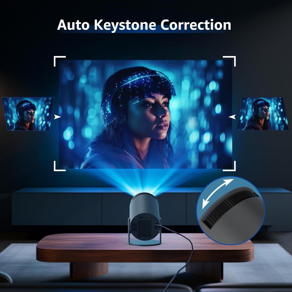 Mini Proyector HY300 Video Beam WiFi 5G Bluetooth 4K Giratorio 130