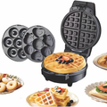 Waflera Sokany 3x1 Antiadherente Placas Waffles Donas Figuras Compacta