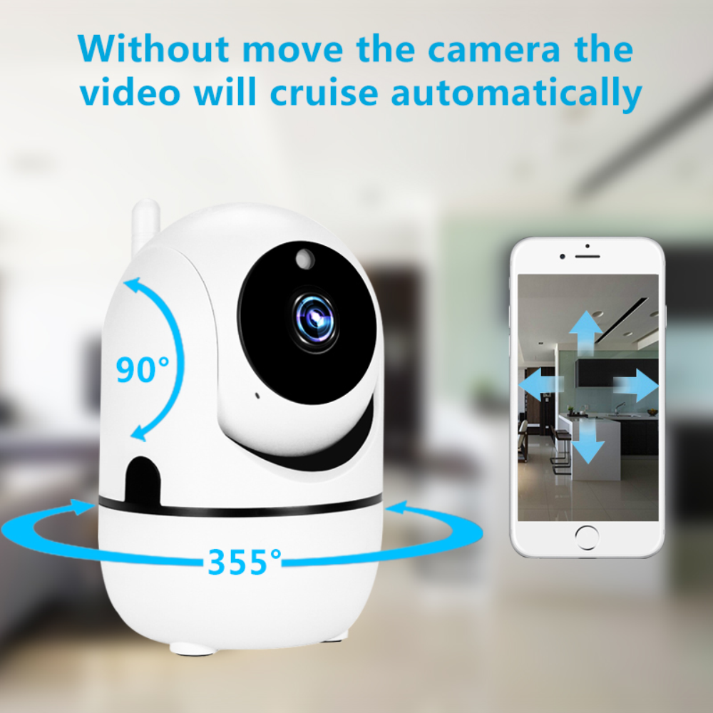 Cámara Seguridad WiFi Inalámbrica 1080P Visión Nocturna Audio Micro SD