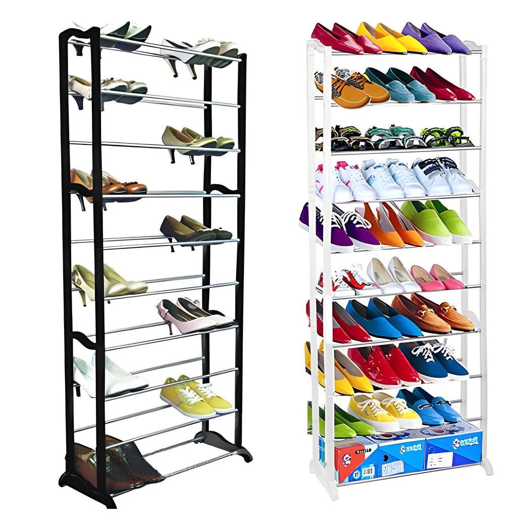 Zapatero Organizador 10 Niveles 30 Pares Minimalista Desarmable Metal