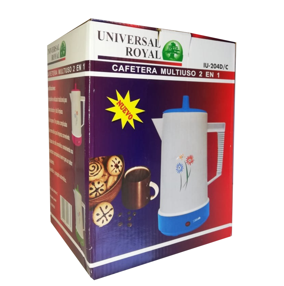 Cafetera Eléctrica Hervidor Agua 1.5 Litros Universal Royal 8 Tazas