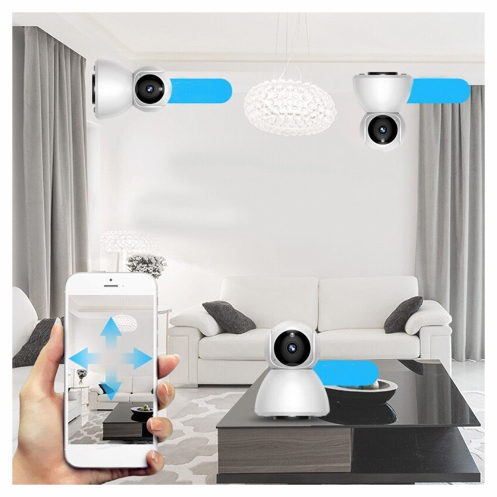 Cámara Seguridad Robótica WiFi 1080P 360 Visión Nocturna V380 Audio