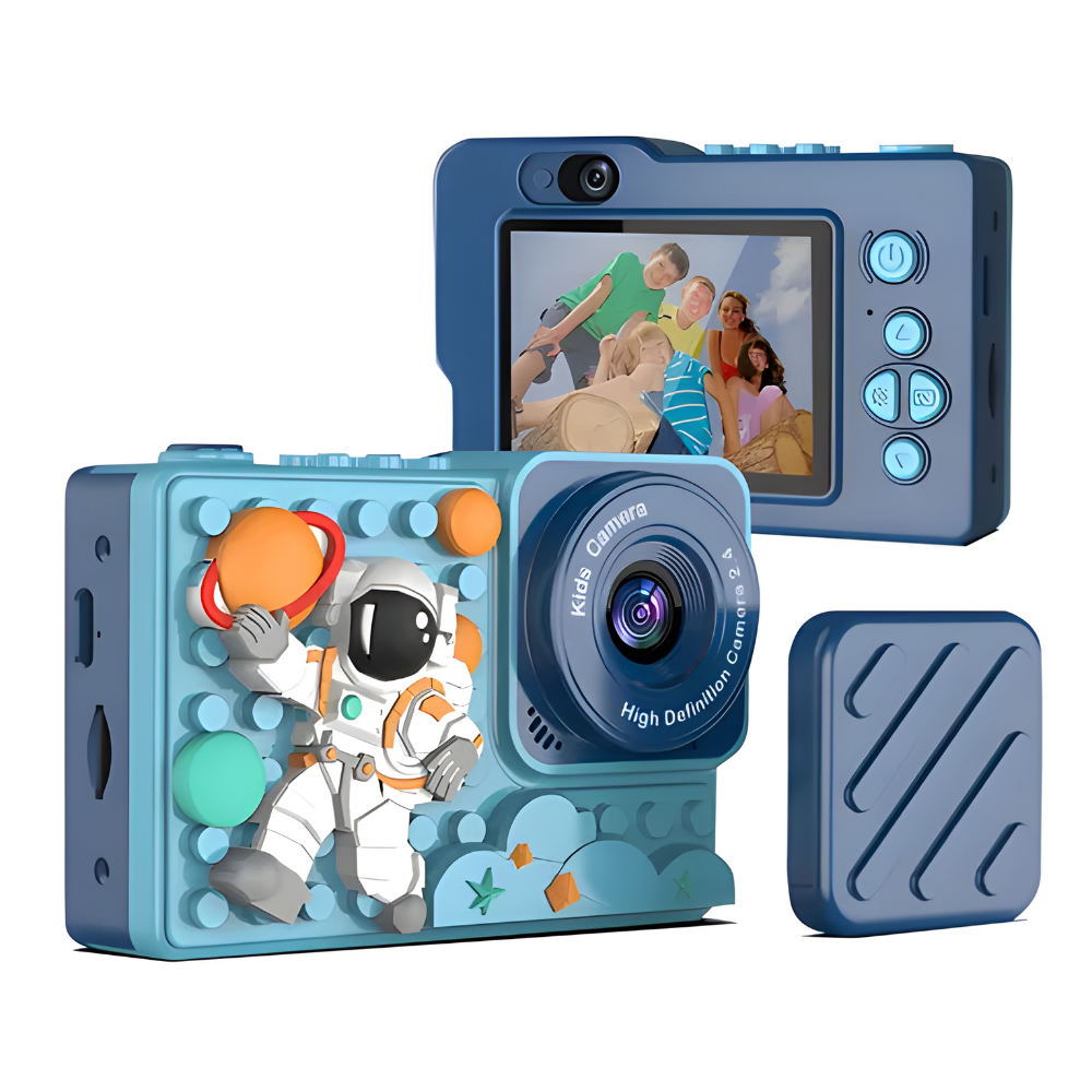 Cámara Digital Niños Figuras Armables Doble Lente Selfie 1080p Juegos