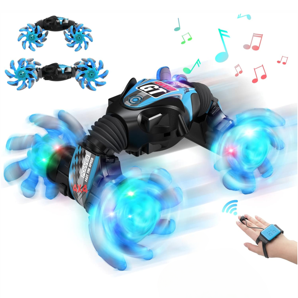 Carro Control Remoto Acrobacias Control Gestos Reloj Luces LED 360