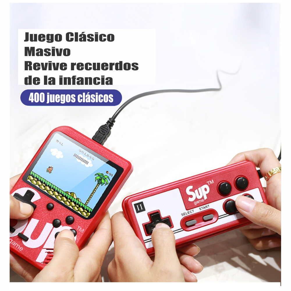 Consola Portátil 400 Juegos Pantalla 3 Pulgadas Salida TV Control