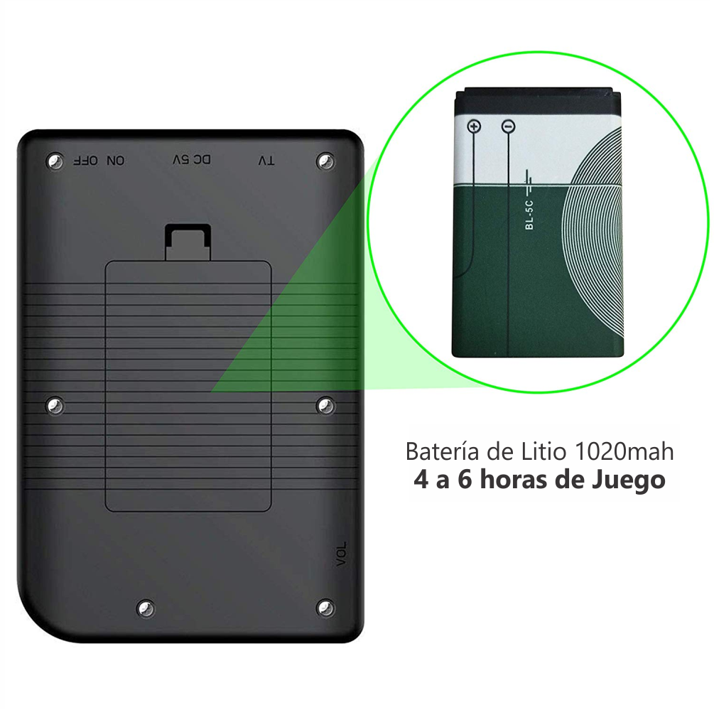 Consola Portátil 400 Juegos Pantalla 3 Pulgadas Salida TV Control